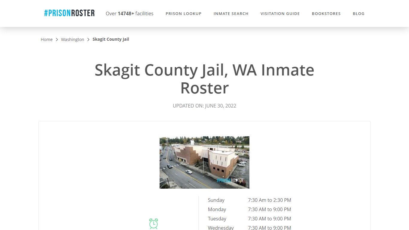 Skagit County Jail, WA Inmate Roster
